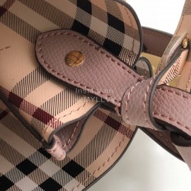 Burberry Simple Palmprint Cowhide Slung Bucket Bag Purple