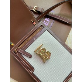 Burberry Fashion White Smooth Leather Mobile Bag