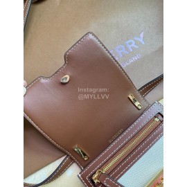 Burberry Fashion White Smooth Leather Mobile Bag