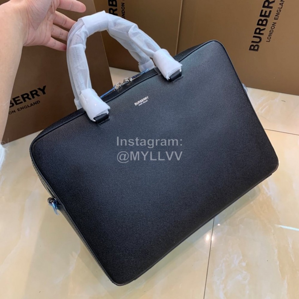 Burberry Black Full Leather Briefcase