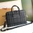 Burberry Hand-Held Fashion Checkered Messenger Briefcase Gray