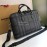 Burberry Hand-Held Fashion Checkered Messenger Briefcase Gray