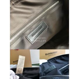 Burberry Hand-Held Fashion Checkered Messenger Briefcase Blue