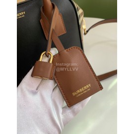 Burberry New Color Matching Leather Retro Plaid Bag