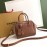 Burberry New Color Matching Leather Retro Plaid Bag Brown