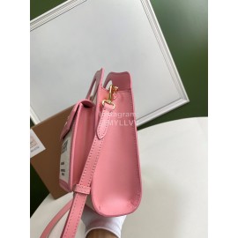 Burberry Canvas Leather Printed Handbag Messenger Bag Pink