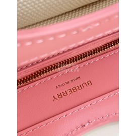 Burberry Canvas Leather Printed Handbag Messenger Bag Pink