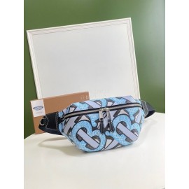 Burberry Canvas Printing Fashion Waist Bag Blue