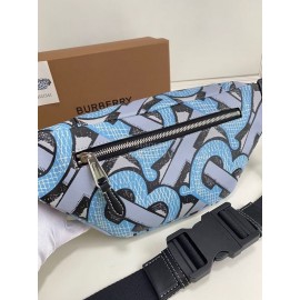 Burberry Canvas Printing Fashion Waist Bag Blue