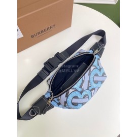 Burberry Canvas Printing Fashion Waist Bag Blue