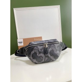 Burberry Canvas Printing Fashion Waist Bag Black