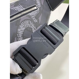 Burberry Canvas Printing Fashion Waist Bag Black