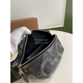 Burberry Canvas Printing Fashion Waist Bag Black