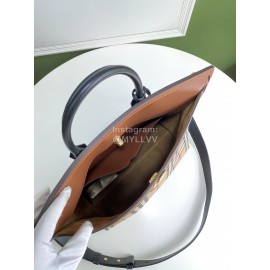 Burberry Retro Exquisite Plaid Handbag Messenger Bag Brown