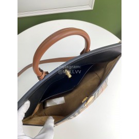 Burberry Retro Exquisite Plaid Handbag Messenger Bag Black