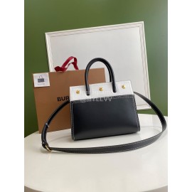 Burberry Grain Leather Carrying Messenger Bag