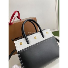 Burberry Grain Leather Carrying Messenger Bag