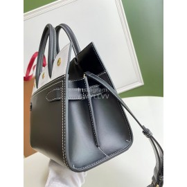 Burberry Grain Leather Carrying Messenger Bag