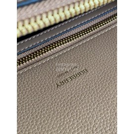 Burberry Grain Leather Carrying Messenger Bag Khaki