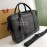 Burberry Black Brown Checkered Messenger Briefcase