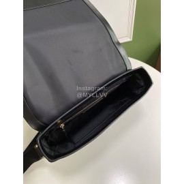 Burberry Soft Plaid Leather Messenger Bag Brown