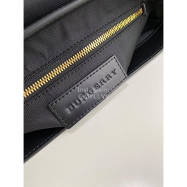 Burberry Soft Plaid Leather Messenger Bag Brown