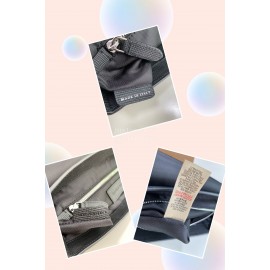 Burberry Soft Plaid Leather Messenger Bag Gray