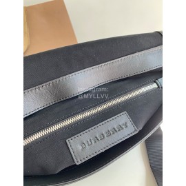 Burberry New Soft Plaid Leather Messenger Bag Gray