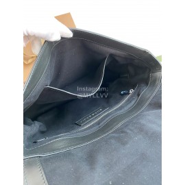 Burberry New Soft Plaid Leather Messenger Bag Gray