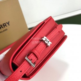 Burberry Fashion Leather Messenger Bag For Women Red