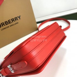 Burberry Fashion Leather Messenger Bag For Women Red