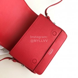 Burberry Fashion Leather Messenger Bag For Women Red