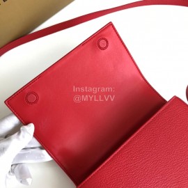 Burberry Fashion Leather Messenger Bag For Women Red