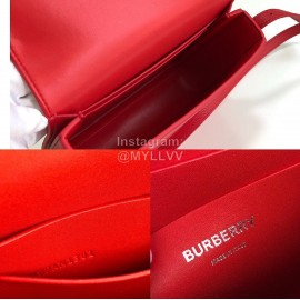 Burberry Fashion Leather Messenger Bag For Women Red