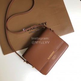 Burberry Fashion Leather Messenger Bag For Women Brown