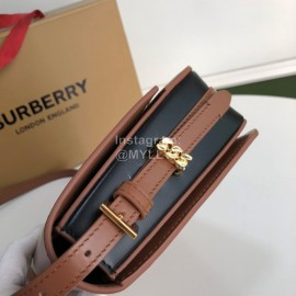 Burberry Fashion Leather Messenger Bag For Women Brown