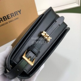 Burberry Fashion Leather Messenger Bag For Women Black