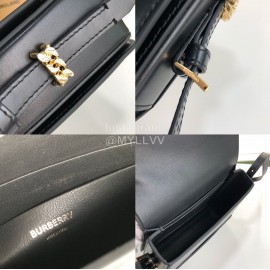 Burberry Fashion Leather Messenger Bag For Women Black