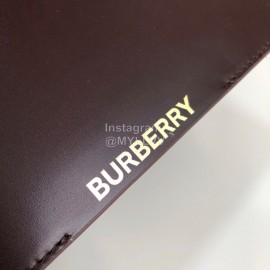 Burberry Fashion Leather Messenger Bag For Women Purplish Red