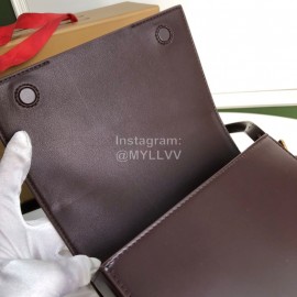 Burberry Fashion Leather Messenger Bag For Women Purplish Red