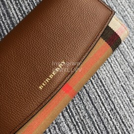 Burberry Vintage Leather Long Flip Wallet Brown