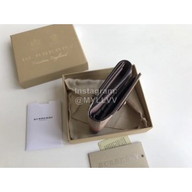 Burberry Fashion Palm Leather Short Wallet Purple