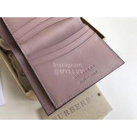Burberry Fashion Palm Leather Short Wallet Purple