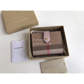 Burberry Fashion Palm Leather Short Wallet Purple