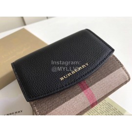 Burberry Fashion Palm Leather Short Wallet Black