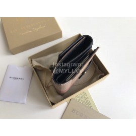 Burberry Fashion Palm Leather Short Wallet Black