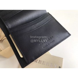 Burberry Fashion Palm Leather Short Wallet Black