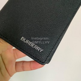 Burberry Black Calfskin Long Two Fold Wallet