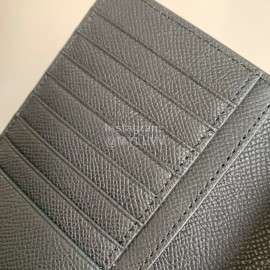 Burberry Black Calfskin Long Two Fold Wallet