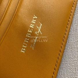 Burberry Leather Plaid Short Two Fold Wallet Yellow